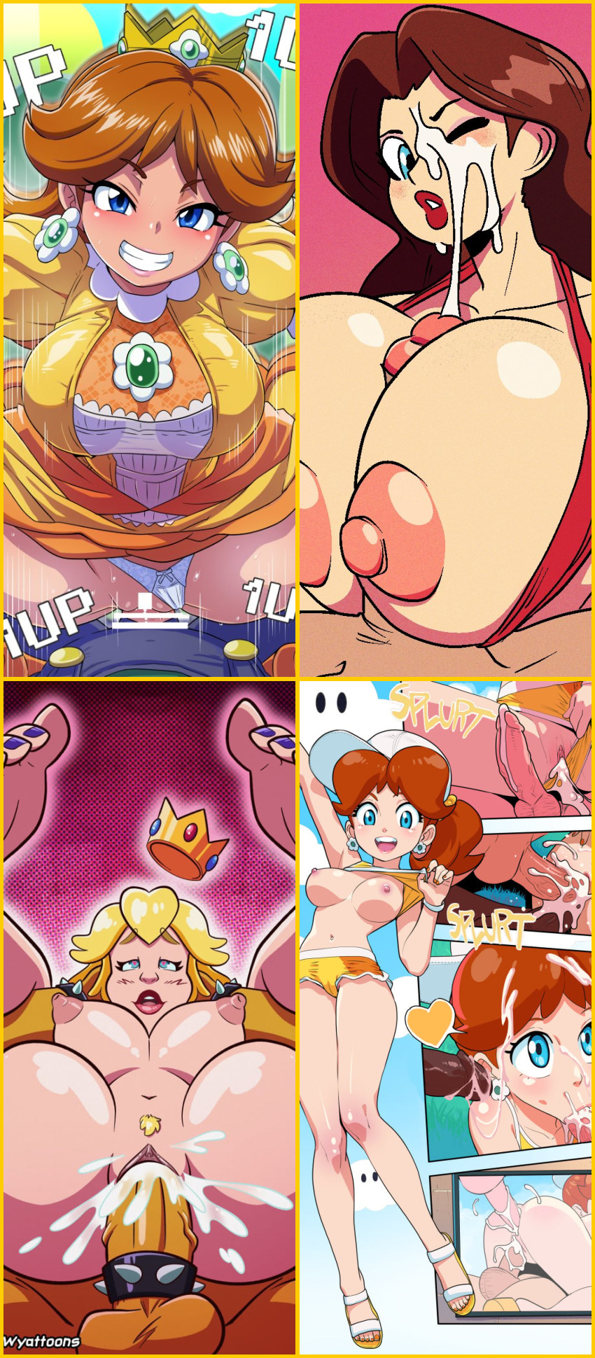 bowsette hentai,  pauline (mario) hentai,  princess daisy hentai | #Nintendo #Rosalina #Daisy #Peach #Mario #rule34 #r34 | 